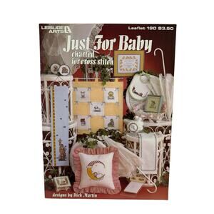 Vintage Just for Baby Cross Stitch Design Leaflet #190 1981 Leisure Arts Gifts